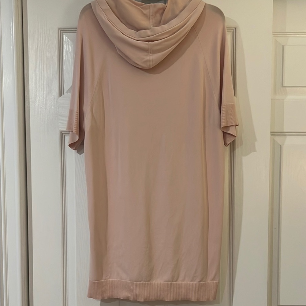 Michael Kors Powder Blush Hooded T-Shirt Dress - Picture 4 of 4